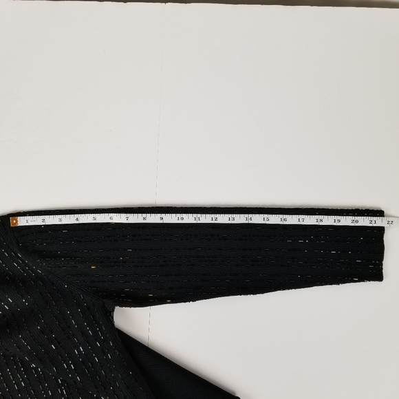 Vintage Petite black long sleeve beaded sweater PL - Picture 7 of 7